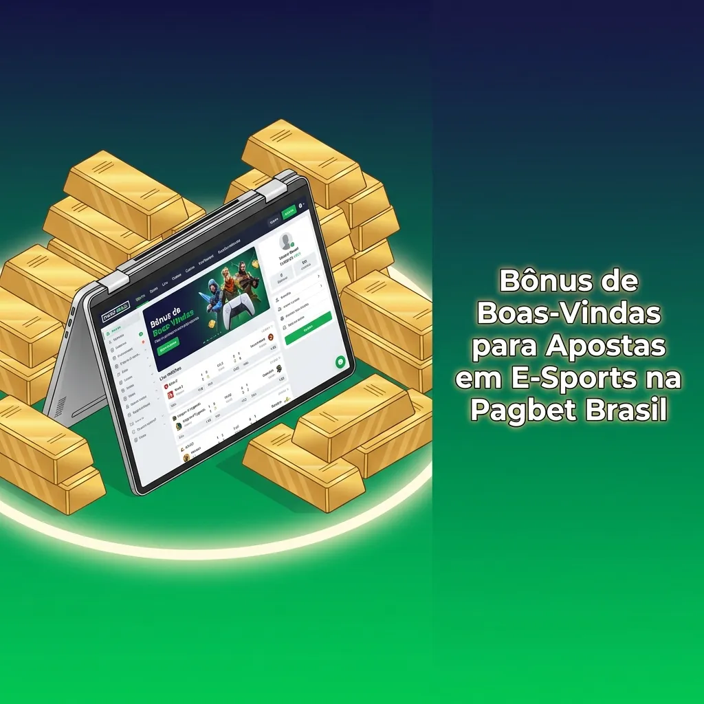 Pagbet Brasil welcome bonus banner showing 100% match up to R$1,000 for e-sports betting with registration steps