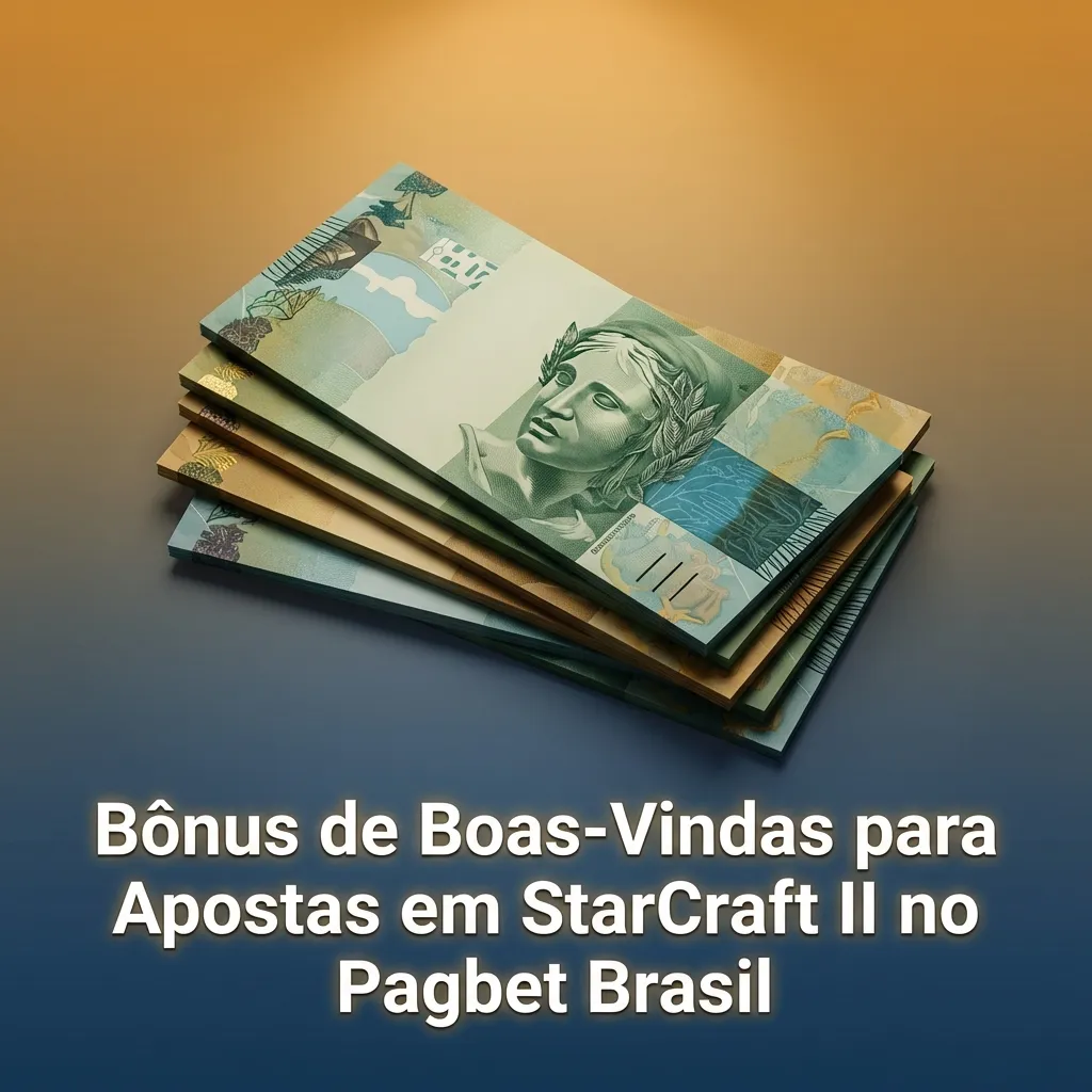 Pagbet welcome bonus promotion for StarCraft II esports betting showing 100% match up to R$1,000 for Brazilian players