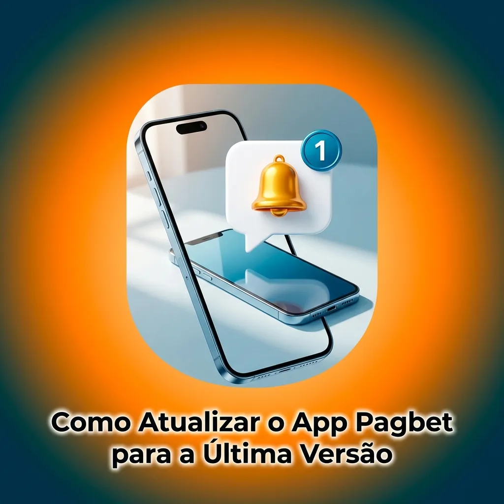 Smartphone exibindo a interface do aplicativo Pagbet com ícone de atualização automática na tela