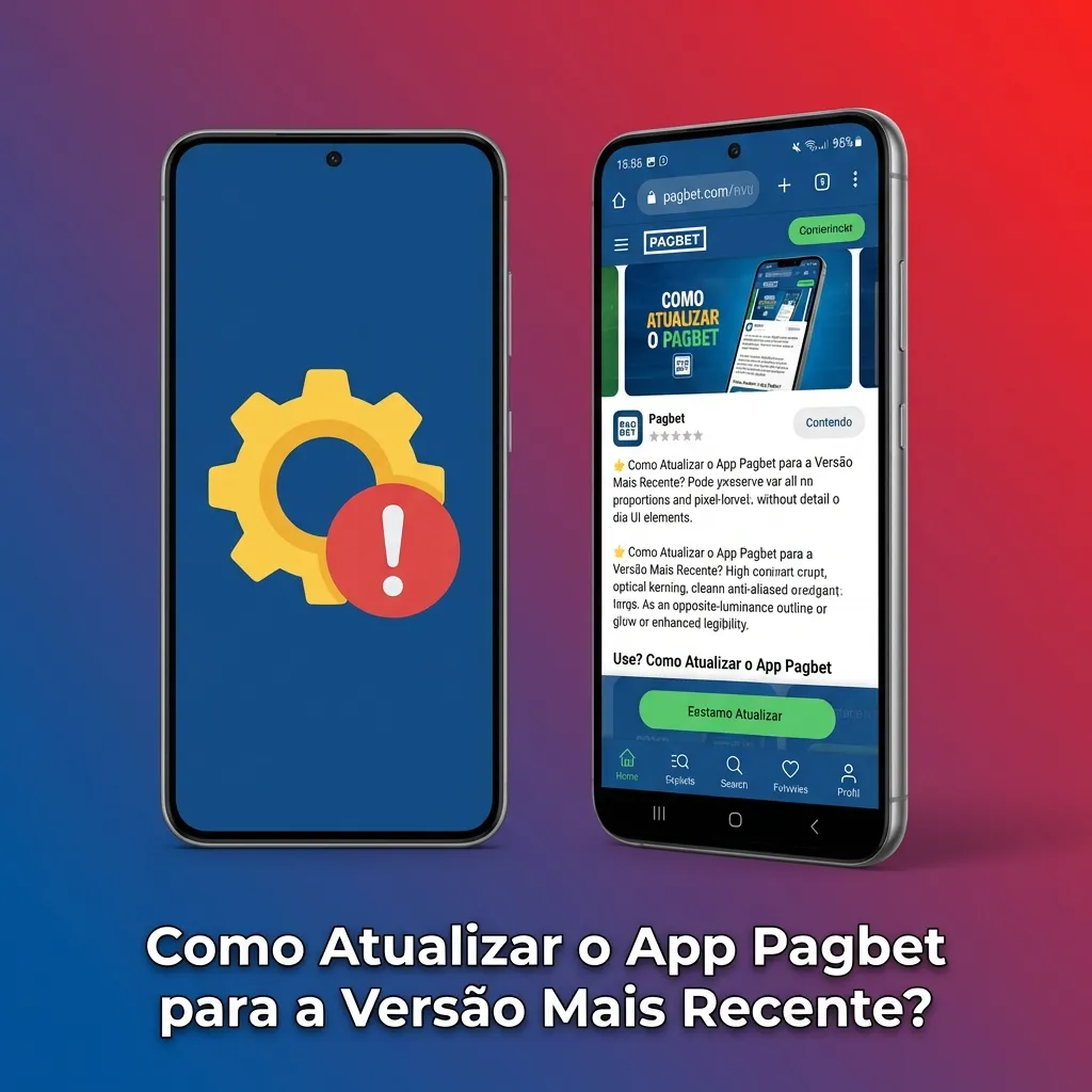 Smartphone showing Pagbet app update screen with download button and version information displayed