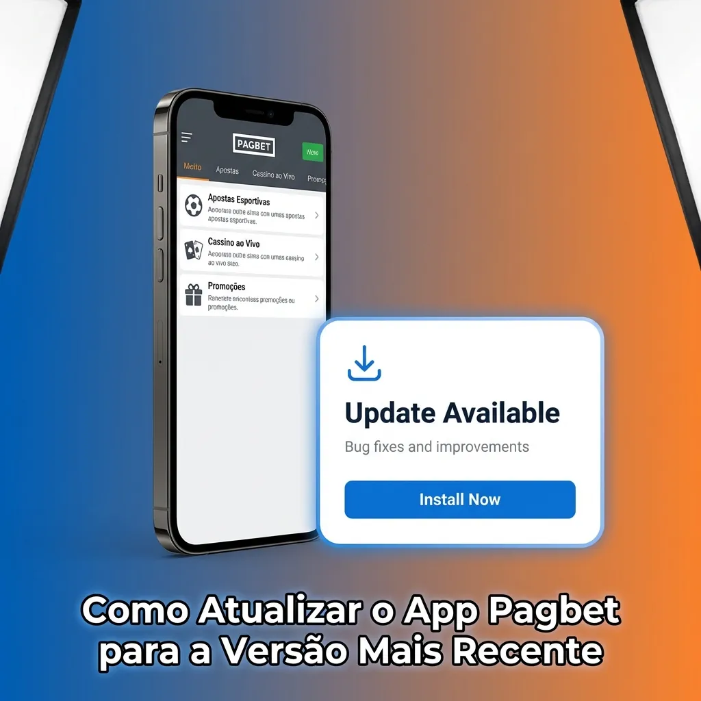 Smartphone exibindo o app Pagbet atualizado automaticamente via PWA, sem necessidade de download manual