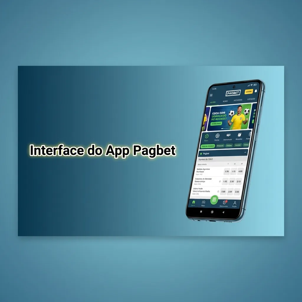 Tela do aplicativo Pagbet mostrando interface mobile com menus organizados e acesso a apostas ao vivo
