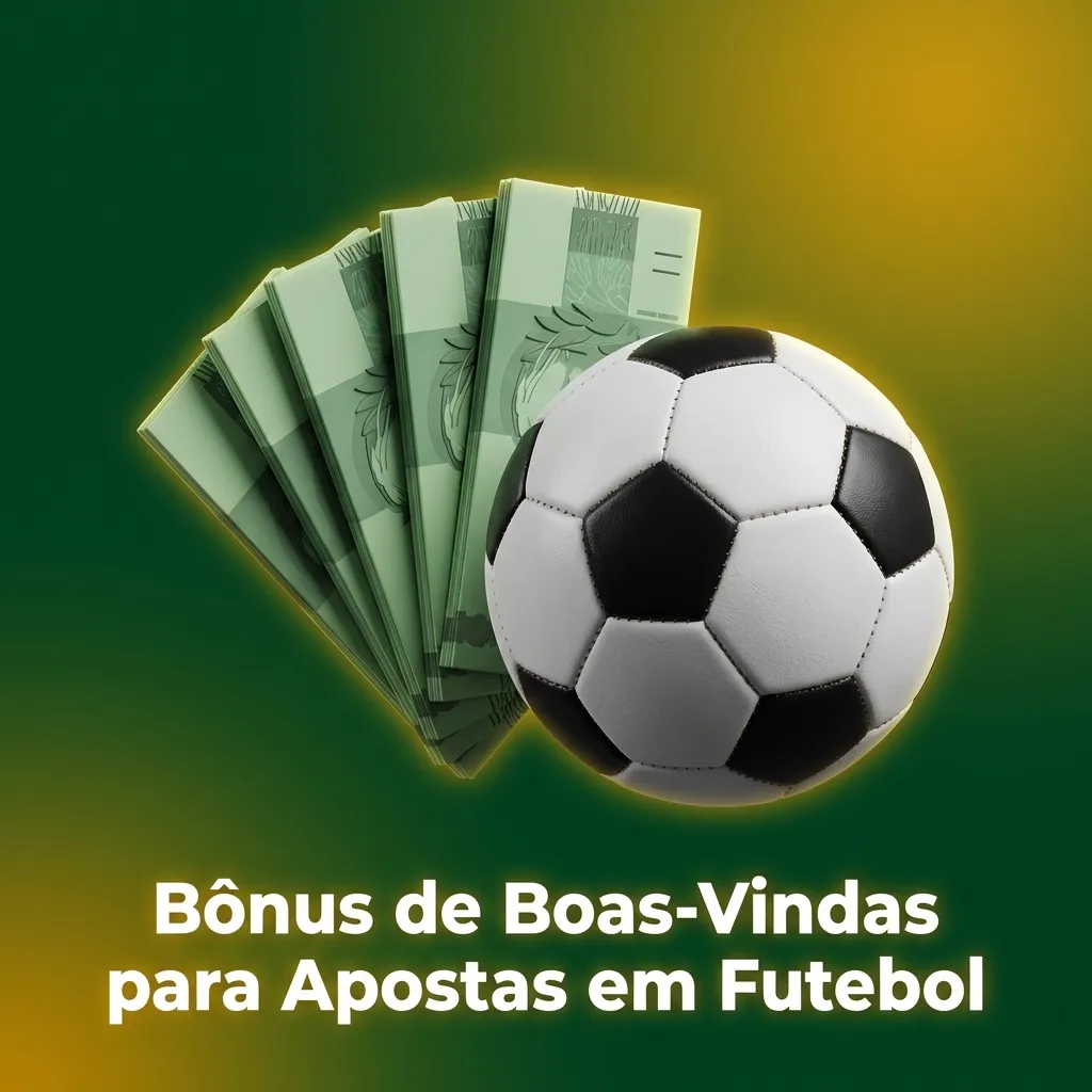 Welcome bonus offer for football betting showing 100% match up to R$1,000 on first deposit with promotional terms
