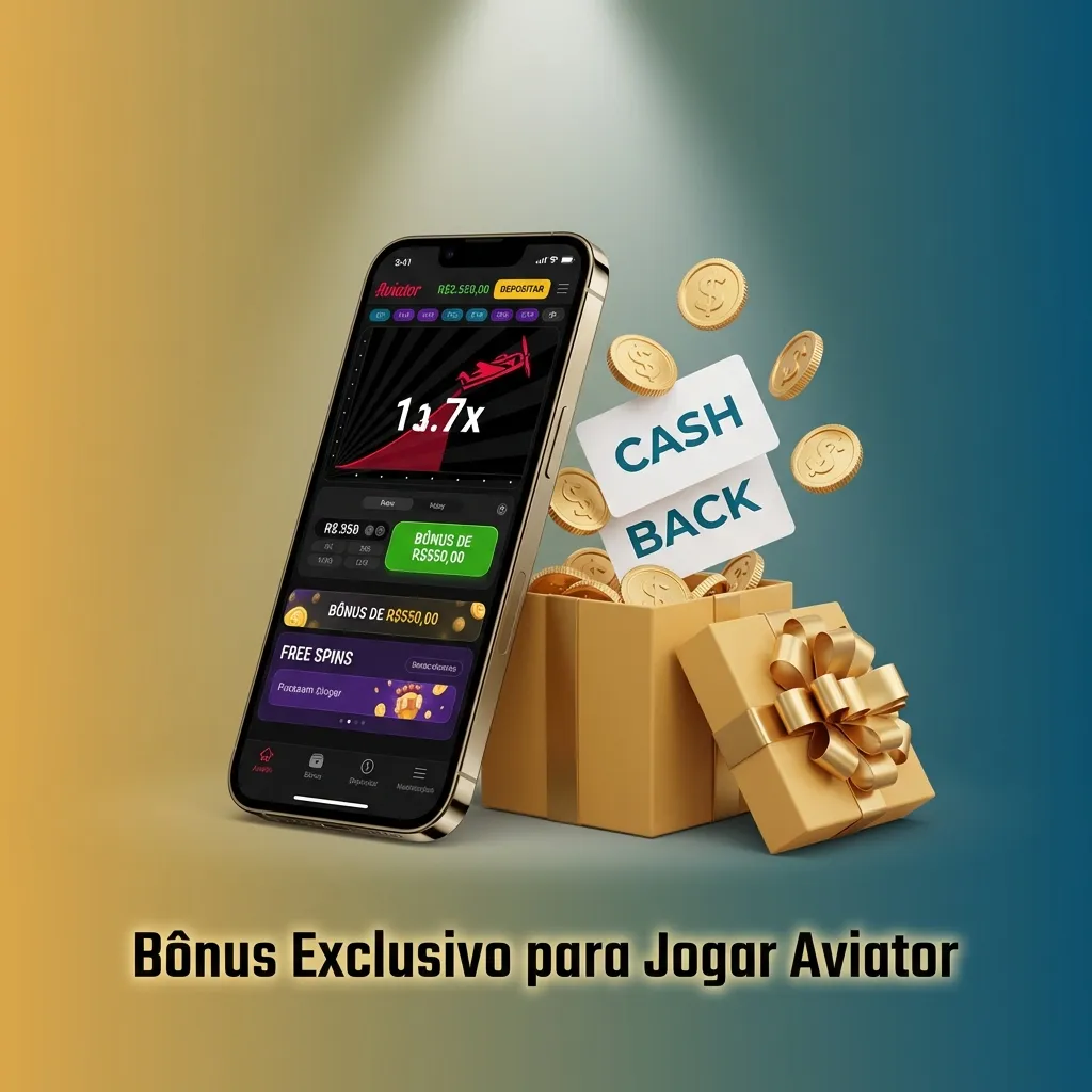 Aviator game welcome bonus banner showing 100% match up to R$1,000 for new players with R$20 minimum deposit requirement