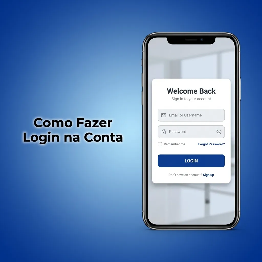Login screen showing username and password fields with enter button for account access