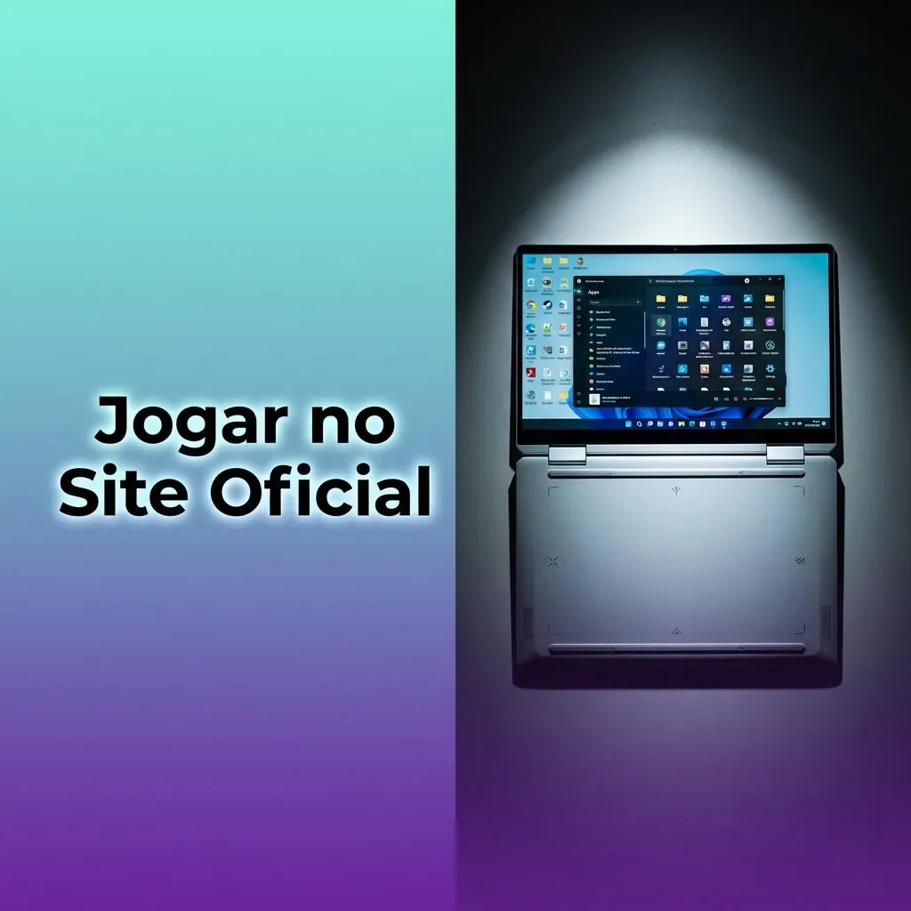 Tela de computador mostrando site de apostas e cassino acessível pelo navegador sem necessidade de download