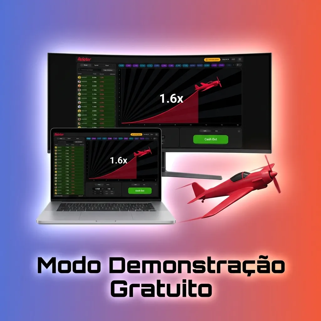 Jogador testando Aviator em modo demonstração gratuito com créditos virtuais para aprender estratégias sem risco financeiro