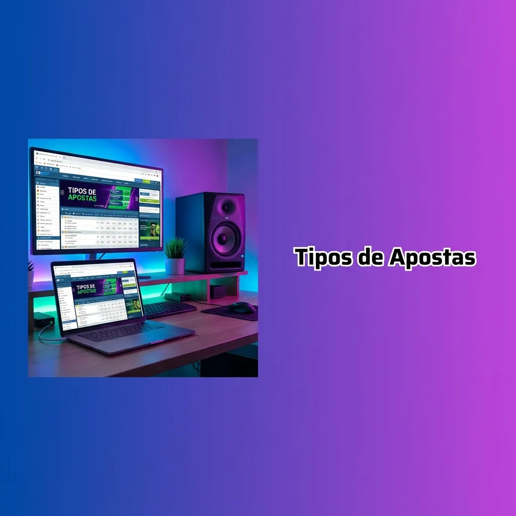 Diagrama mostrando três tipos de apostas: Simples, Sistema e Expressa com suas características e retornos.